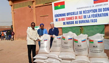 Coopération : La Russie offre au Burkina Faso 25.000 tonnes de blé